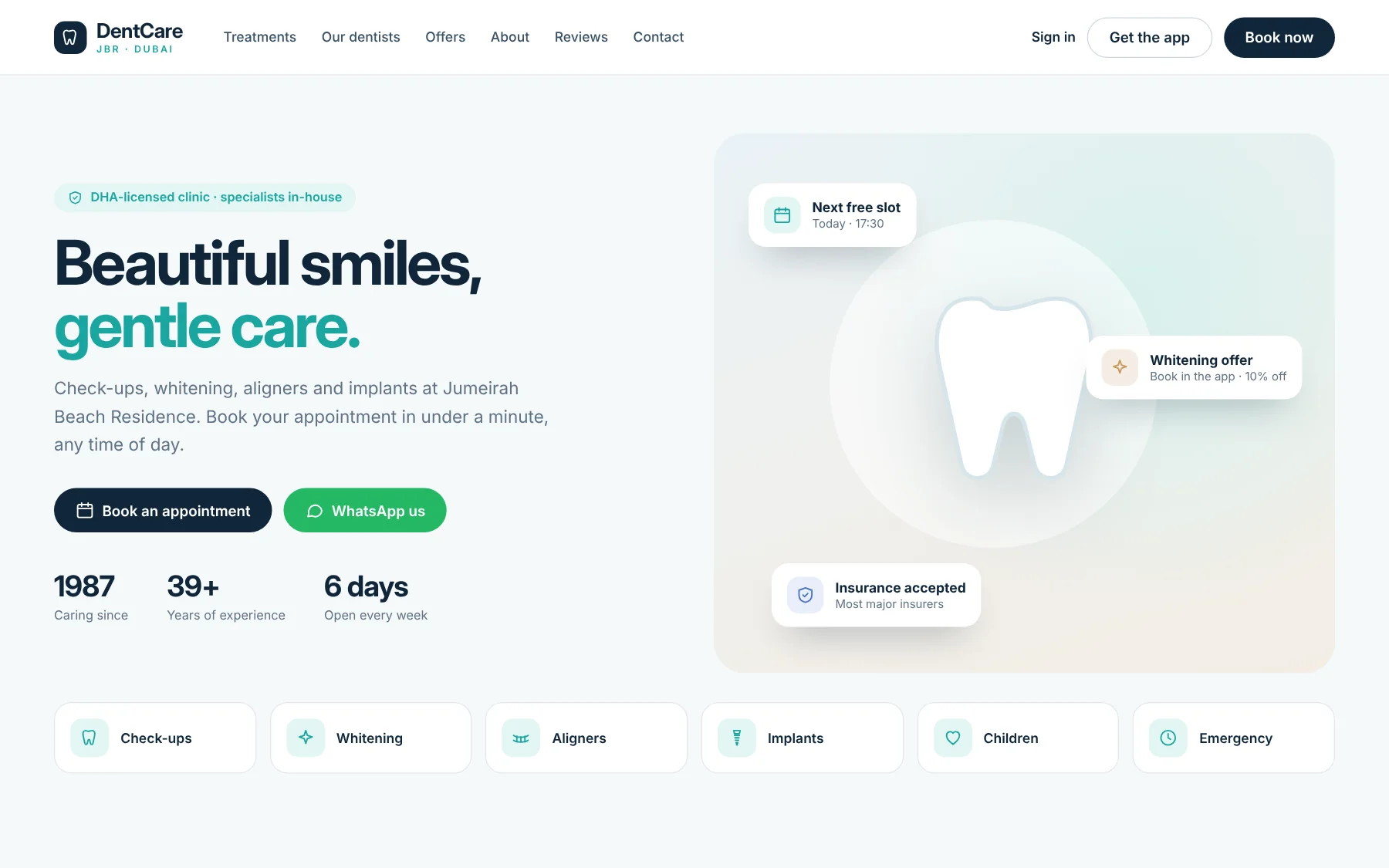 DentCare JBR website