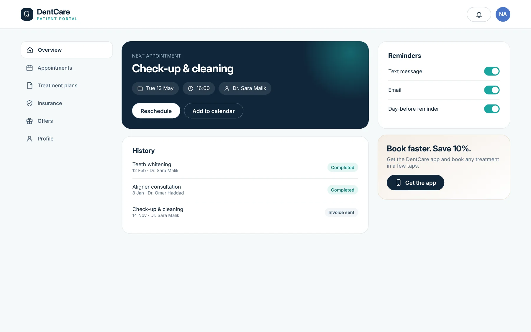 DentCare screen 3